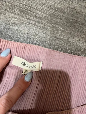 MADEWELL Texture & Thred Micropleat Top in Vintage Mauve thumbnail 5