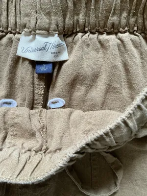 Universal Thread Linen-Blend Drawstring Jogger Pants Khaki Tan Size S thumbnail 3