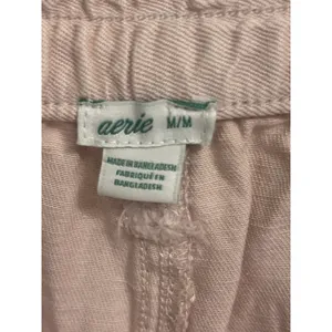 Aerie Women’s Blush Pink High Rise Frayed Hem Utility Shorts Size M/M thumbnail 5