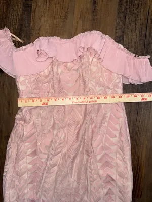 Selfie Leslie Blush Pink Off-Shoulder Ruffle High-Low Dress thumbnail 13