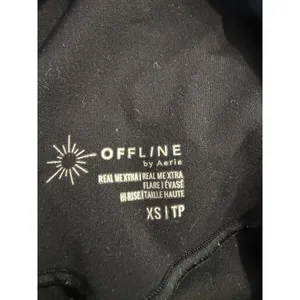 OFFLINE by Aerie Real Me Xtra Flare Leggings Black High Rise XS TP Yoga Pants thumbnail 3