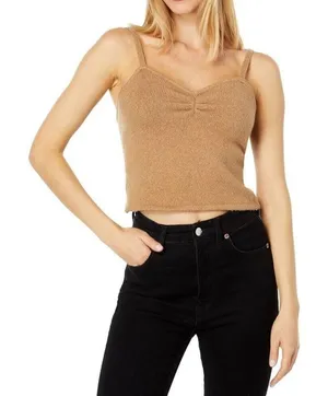 EUC Womens Madewell Milos sweater Tank‎ Heather Caramel stretch size M thumbnail 1