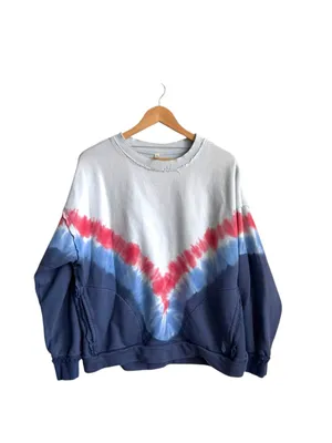 FP Movement Free People Metti Oversized Tie Dye Crewneck Sweatshirt Size S thumbnail 2