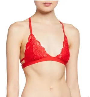 Free people we are hah sistah hot pink adjustable racerback bralette size S thumbnail 1