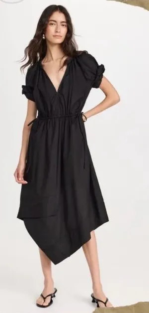 ALC Odin black Midi‎ Cotton Dress size 4 thumbnail 1