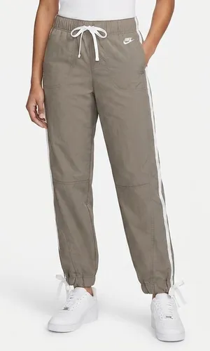 Nike Track Pants Women Medium Gray White Side Stripe Drawstring Athletic‎ thumbnail 1