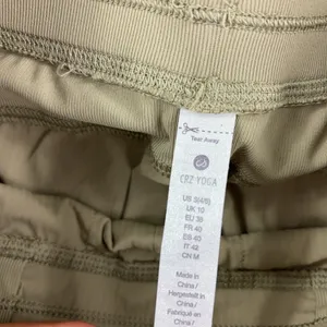 CRZ YOGA Women's Small 4/6 Khaki Striped Ruched Pocket Joggers 28" RS34 thumbnail 4