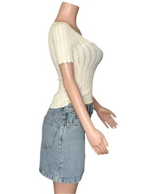 SÉZANE Marja Denim Mini Skirt, Vintage Blue, FR38/US6 thumbnail 7