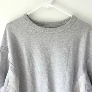 Aerie Gray Oversized Crewneck Sweatshirt Athleisure Loungewear Cozy thumbnail 2