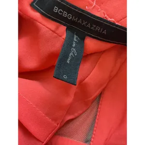 BCBGMAXAZRIA Women Coral‎ Deep V-Neck Cutout Sleeveless Maxi Gown Dress Size 0 thumbnail 6
