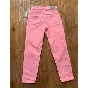 Zara pink high rise mom Jean cotton size 6 thumbnail 7