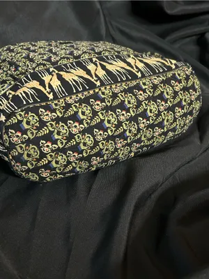 Black & Gold Giraffe Print Quilted Shoulder Bag thumbnail 6