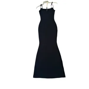 SKIMS Soft Lounge Long Ribbed Slip Dress Onyx size Medium thumbnail 7