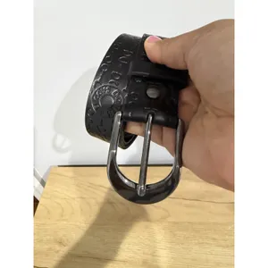 Dover Saddlery Bit By Bit‎ Belt Embossed Leather Equestrian Women Sz 28 Black thumbnail 3
