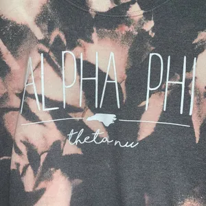Alpha Phi Theta Un Sorority Tie Dye Sweatshirt Appalachian State University thumbnail 2