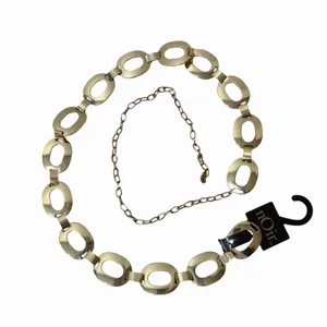 NEW Noir belt Chain‎ Gold Ovals Size XL thumbnail 1