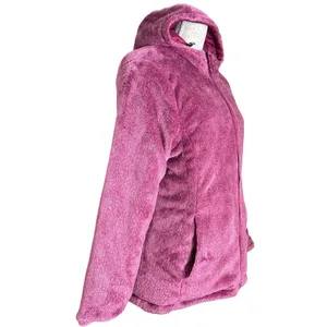 NWOT Free Country Women L Reversible Quilted Jacket Purple Minky Fleece Full Zip thumbnail 9
