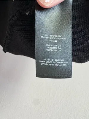 Babaton Aritzia Women’s Black Sculpt Knit Ribbed Plunging V Neck Tank Size Small thumbnail 8