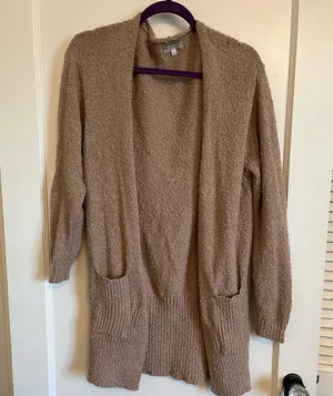 Warm and cozy cardigan Tan Size L thumbnail 1