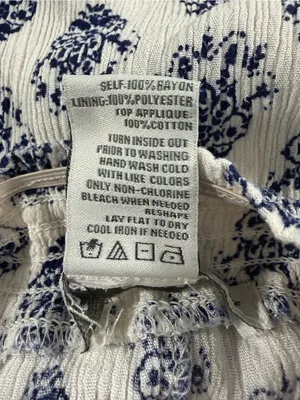 American Rag Cie XL Boho Crochet Floral Maxi Dress Blue Ivory Festival thumbnail 6
