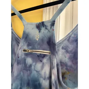 FP Movement Free People Tie Dye Active Dress Blue Purple Racerback Pockets Large thumbnail 3