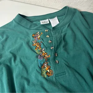 Vintage Y2K Disney Store Embroidered Tigger Long Sleeve Cotton Henley Size XL thumbnail 8