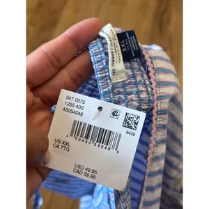 American Eagle Summer I Turned Pretty Striped Floral Peplum Cami Top XXL NWT thumbnail 4