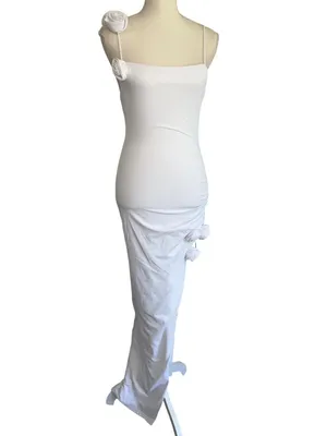 MORE TO COME Maritza Maxi Dress in White Small New Womens Long Gown thumbnail 4