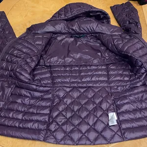 Lauren Ralph Lauren Quilted Feather Down Puffer Jacket Size Medium Deep Plum thumbnail 13
