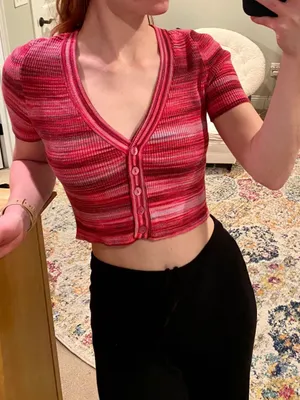 BP Cropped Cardigan Short Sleeve Sweater thumbnail 3