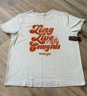 Wrangler Retro collection Wrangler Women's Long Live Cowgirls T-Shirt Size XL thumbnail 1