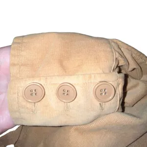 Harvé Bernard by Benard‎ Holtz tan corduroy zip up jacket large thumbnail 2