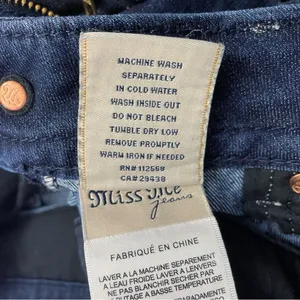 Miss Me Y2K Jeans Women's Size 29 Bling Rhinestone Back Flap Bootcut Dark Wash thumbnail 12