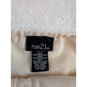 rue21 Womens Medium Champagne Gold Silver Sequin Striped Camisole Top Tank thumbnail 3