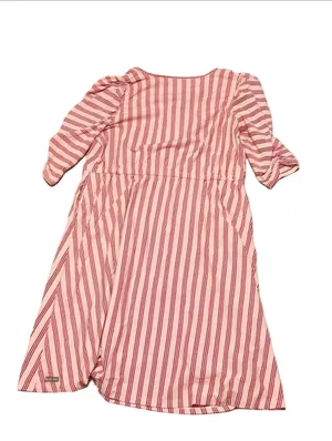 Matilda Jane Red Pink Striped Midi Dress Size XXL thumbnail 7
