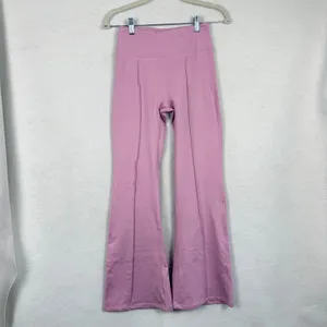 PINK Victoria's Secret Flare Leggings Womens Small Short Pintuck Seam Pink thumbnail 2