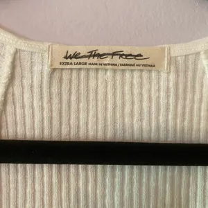 We The Free Boss Babe White Ribbed Sleeveless Tank Boho Layering Women's size XL thumbnail 3