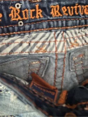 Rock Revival Womens Blue Jean Embroidered Denim Shorts Size 25 Amy Short zebra thumbnail 11