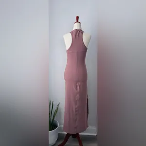 lululemon Align Dress in Mauve Pink Maxi with Slit Size 4 Get Going Slim Fit thumbnail 5