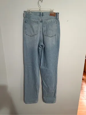 Madewell Baggy Straight Jeans in Earlhurst Wash: Ripped Edition- 28T thumbnail 6