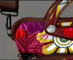 ie Floral Zippered Laptop Removable Shoulder Strap Messenger Bag 16” X 12” thumbnail 2