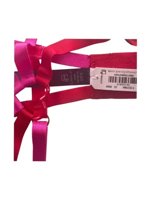 new Victoria's Secret ❤︎︎ Open Cup Strappy Demi Bra ❤︎︎ Pink Red ❤︎︎ Small DD thumbnail 7