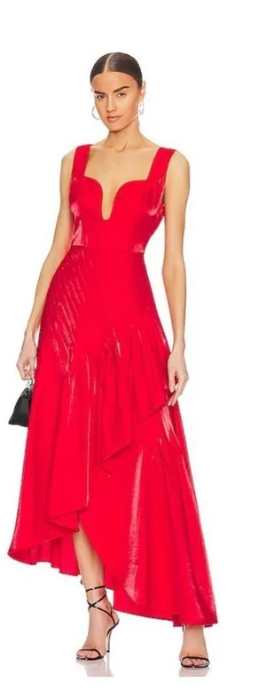 Revolve Yaura Dress in Red Size XS thumbnail 1
