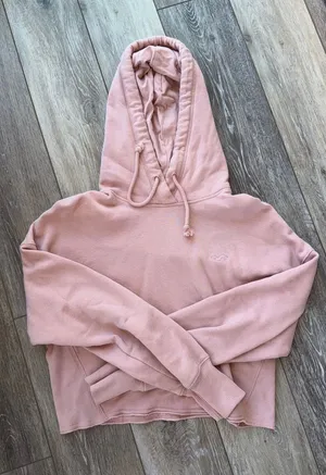 Hollister Pink cropped hoodie thumbnail 1