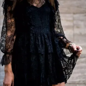 ✨ Zara black lace dress with frills✨ thumbnail 12
