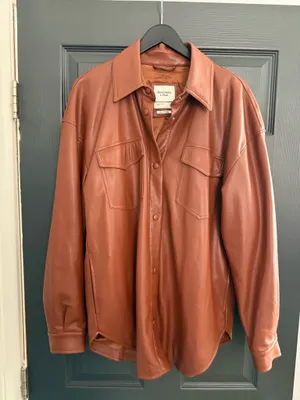 Abercrombie Vegan Leather Jacket XL Super Soft thumbnail 2