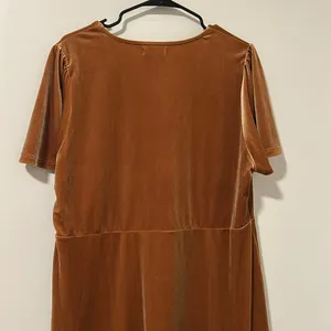 Madewell Velvet V-Neck Flutter-Sleeve Dress Golden Pecan Size XXL thumbnail 6