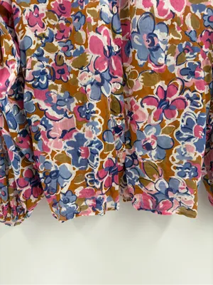 Banjanan Tuckernuck Ella Flora Floral Button-boho Front summer Blouse Shirt xs thumbnail 6