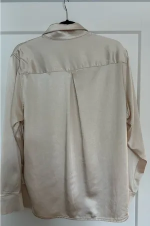 White Fox Boutique Champagne Button Up Top thumbnail 3