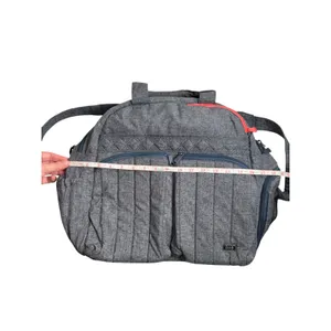 Lug Boxer Overnight Athletic Gym Bag Heather Grey Quilted Travel Shoe compartmen thumbnail 3